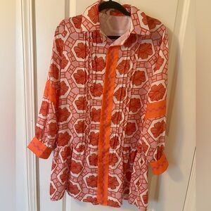 Preppy Mini Dress M Southern Charm Palm Beach Resort Wear coastal cheerful club